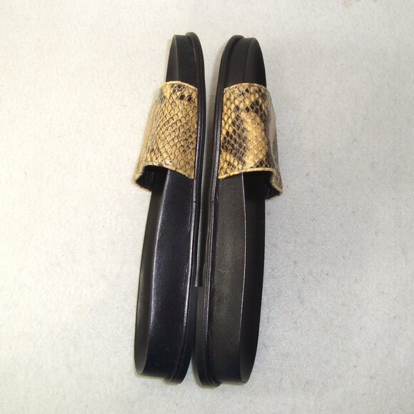 Frame Le Osborne Python-Embossed Leather Slide Sandals - Picture 6 of 9